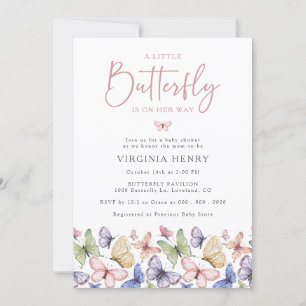 Eine kleine Butterfly-Babydusche Einladung