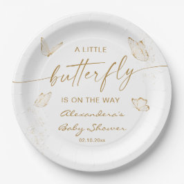 Eine kleine Butterfly-Babydusche Pappteller