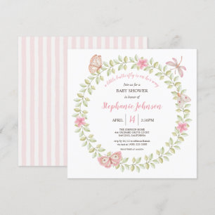 Eine kleine Butterfly Boho Babywanne Einladung