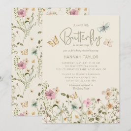 Eine kleine Butterfly-Girl-Babydusche Einladung