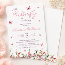 Eine kleine Butterfly-Girl-Babydusche