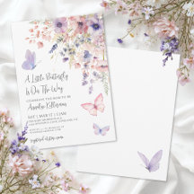 Eine kleine Butterfly-Wildblumen-Baby-Party