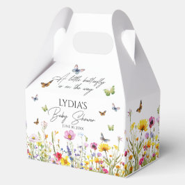 Eine kleine Butterfly-Wildblumen Kinderdusche Geschenkschachtel
