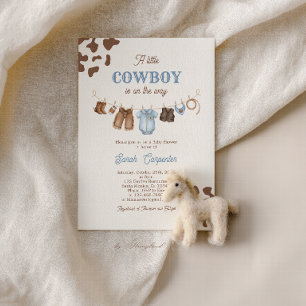 Eine kleine Cowboy-Baby-Party-Einladung für einen Einladung
