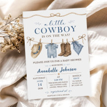 Eine kleine Cowboy-Baby-Party für einen Jungen