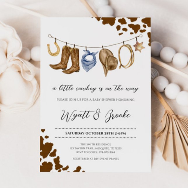 Eine kleine Cowboy-Babydusche Einladung (Von Creator hochgeladen)