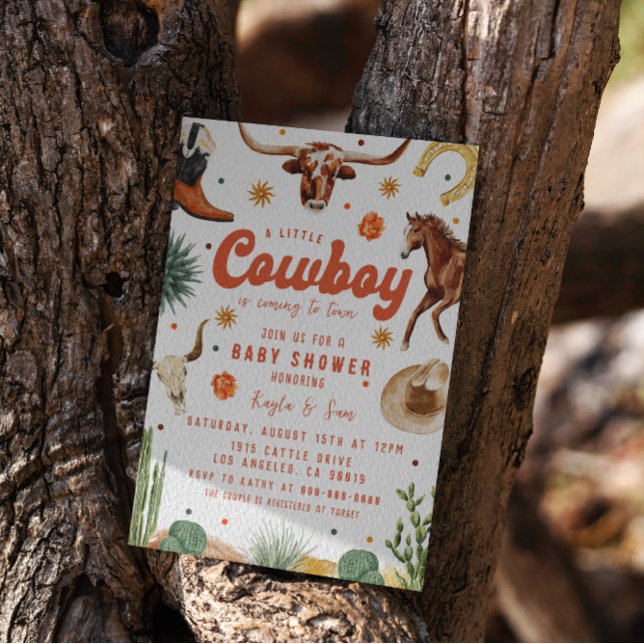 Eine kleine Cowboy-Babydusche Einladung (Von Creator hochgeladen)