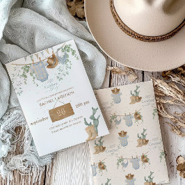 Eine kleine Cowboy-Babydusche Einladung