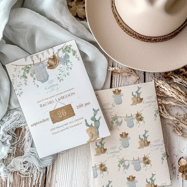 Eine kleine Cowboy-Babydusche Einladung (Von Creator hochgeladen)