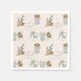 Eine kleine Cowboy-Babydusche Serviette