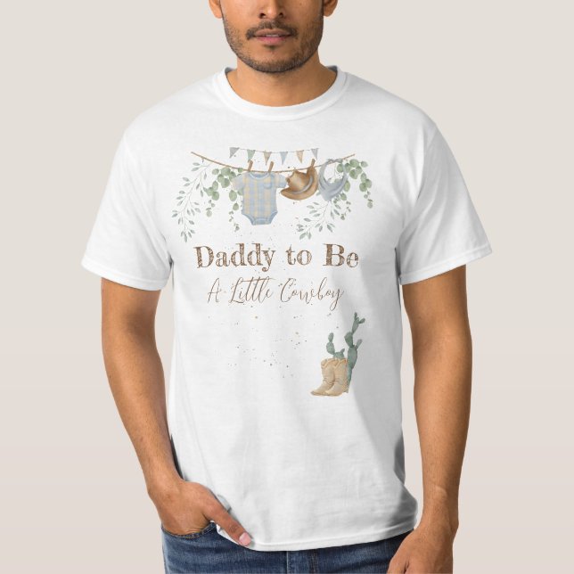 Eine kleine Cowboy-Babydusche T-Shirt (Vorderseite)