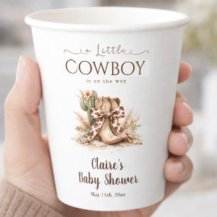 Eine kleine Cowboy-Country-Western-Baby-Party für Pappbecher