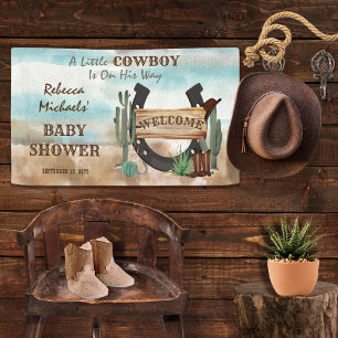 Eine kleine Cowboy-Western-Kinderdusche Banner