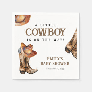 Eine kleine Cowboy-Western-Kinderdusche Serviette