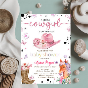 Eine kleine Cowgirl-Baby-Party Einladung