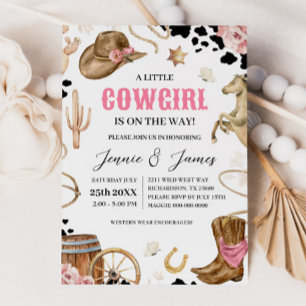 Eine kleine Cowgirl Dusche Einladung