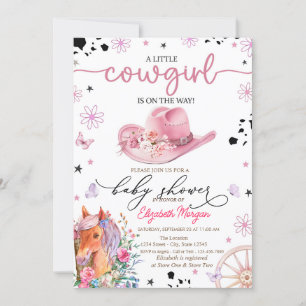 Eine kleine Cowgirl-Pony-Baby-Party Einladung