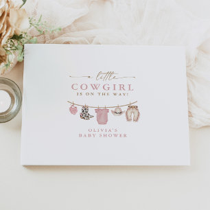 Eine kleine Cowgirl-Wäscheleine-Baby-Party Gästebuch