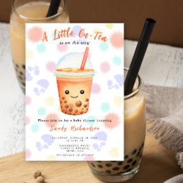 Eine kleine Cu-Tea-Bubble-Tea-Baby-Party Einladung