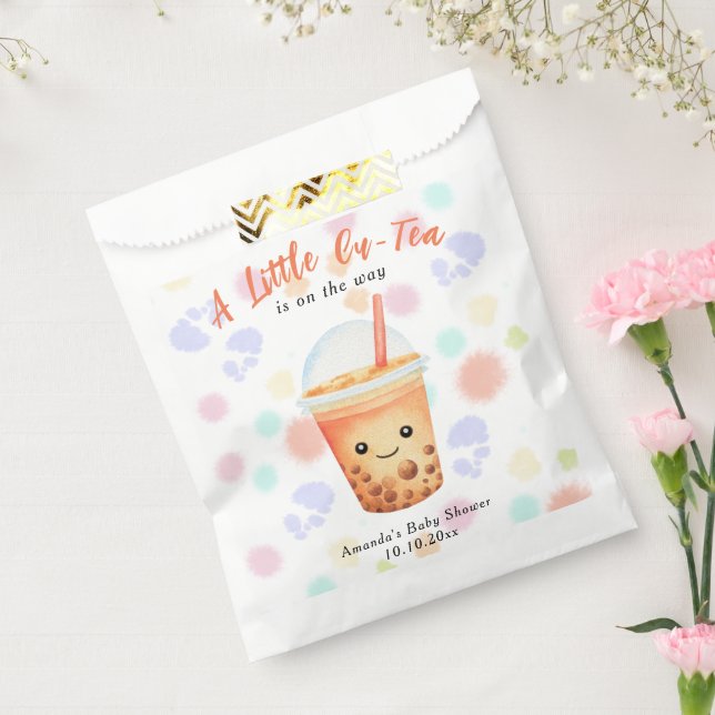 Eine kleine Cu-Tea-Bubble-Tea-Baby-Party Geschenktütchen (Versiegelt)