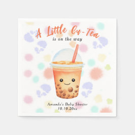 Eine kleine Cu-Tea Bubble Tea Babyparty Serviette