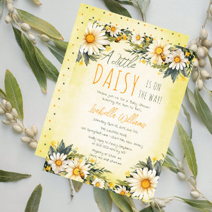 Eine kleine Daisy ist auf dem Weg zur Blumendusche Einladung