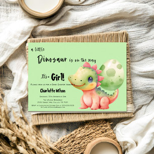 Eine kleine Dinosaurier-Babyparty ist auf dem Weg Einladung
