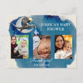 Eine kleine Dragon Baby Dusche Danke Foto Postkarte