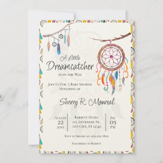 Eine kleine Dreamcatcher Baby Dusche Einladung