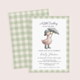 Eine kleine Duckling Niedlich Duck Baby Dusche Ein Einladung
