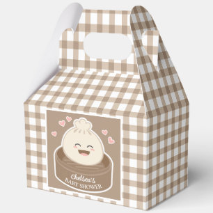 Eine kleine Dumpling ist auf dem Weg zur Babydusch Geschenkschachtel