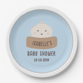 Eine kleine Dusche ist unterwegs Pappteller