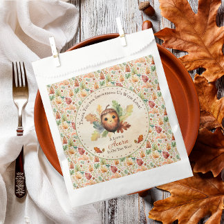 Eine kleine Eichel-Baby-Party zum Herbst Geschenktütchen