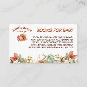 Eine kleine Eichel Fall Bücher für Baby Shower Begleitkarte