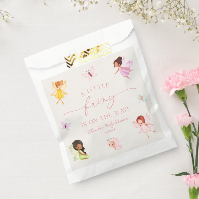 Eine kleine Fee ist unterwegs! Babyparty Geschenktütchen (Versiegelt)