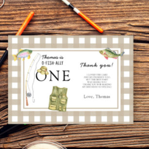 Eine kleine Fischerman Birthday Party Dankeskarte