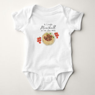 Eine kleine Frikadelle ist auf dem Weg Baby Shower Strampler