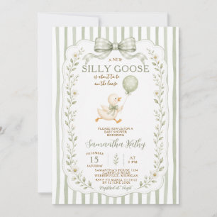 Eine kleine Gans ist auf der Baby Shower Sage Einladung