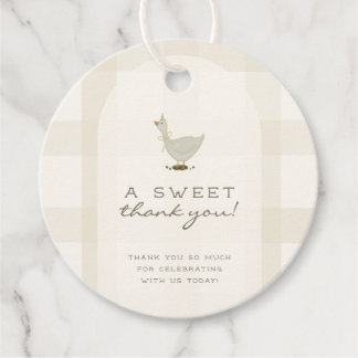 Eine kleine Gans neutrale Babyparty Geschenkanhänger