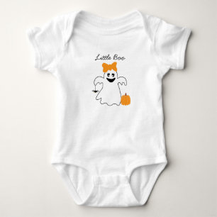 Eine kleine Geistchen ist bald fällig Orange Mädch Baby Strampler