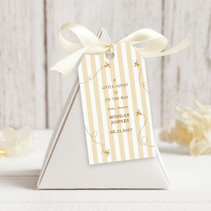 Eine kleine gelbe Biene Baby Shower Geschenkanhänger
