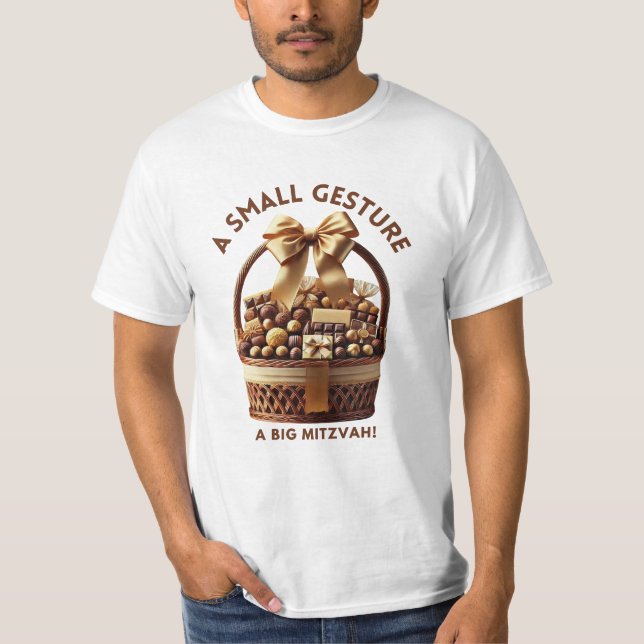 Eine kleine Geste, eine große Mitzvah! - Purim Woh T-Shirt (Vorderseite)