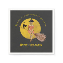 Eine kleine Hexe in ganz uns Halloween