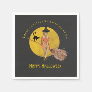 Eine kleine Hexe in uns allen Halloween Serviette