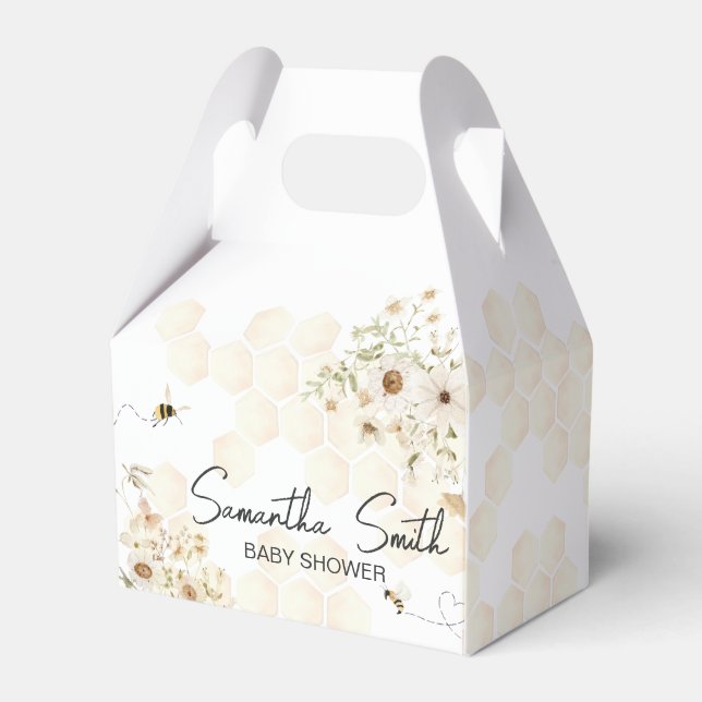 Eine kleine Honey Bee Baby Dusche Geschenkschachtel (Vorderseite)