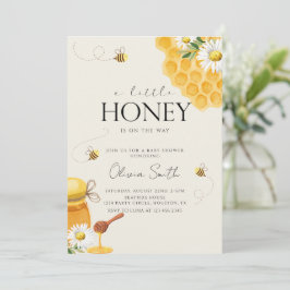 Eine kleine Honey Bee Honeycomb Babydusche Einladung