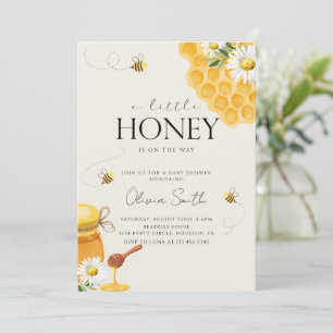 Eine kleine Honey Bee Honeycomb Babydusche Einladung