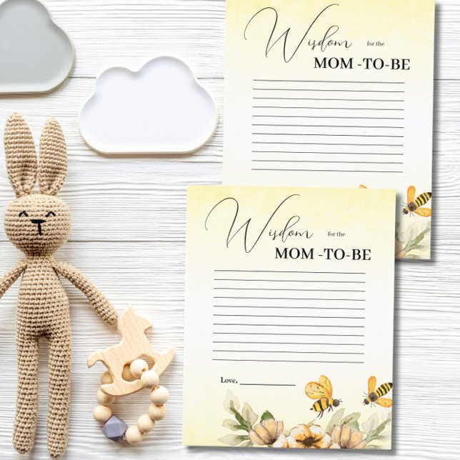 Eine kleine Honey Bee Mama to be Advice Card (Von Creator hochgeladen)