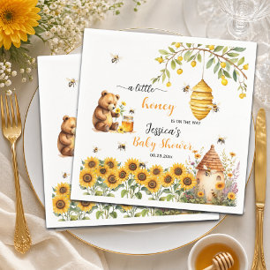 Eine kleine Honig-Baby-Party Serviette