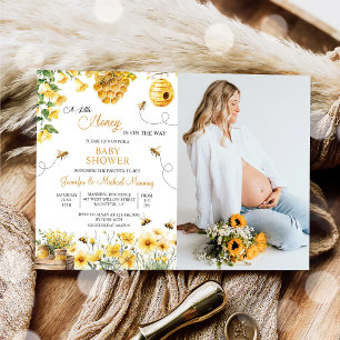 Eine kleine Honigbiene ist auf dem Weg Baby Shower Einladung